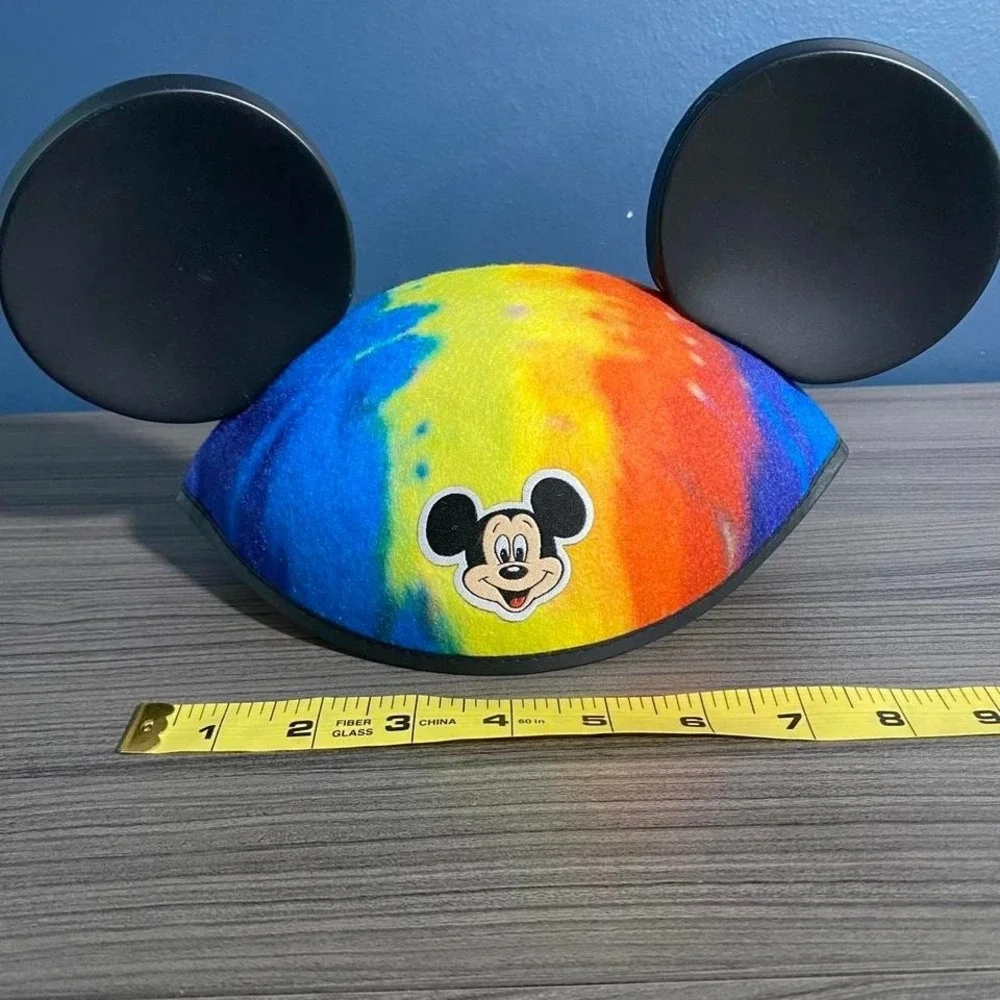 Vintage Disney Mickey Mouse‎ Rainbow Tie-Dye Ears Hat (Adult Size)